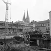 Centrumhuset, Skara, under byggnad. 1963.