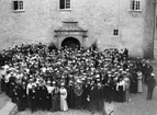 Gruppen samlad utanför Läckö slott.