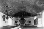 Sätila kyrka. 
Interiör mot altaret.