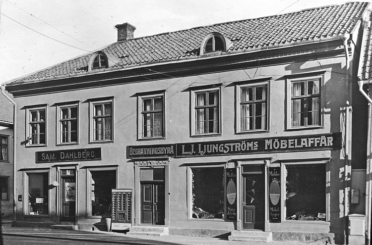 Affärsgata i Mariestad