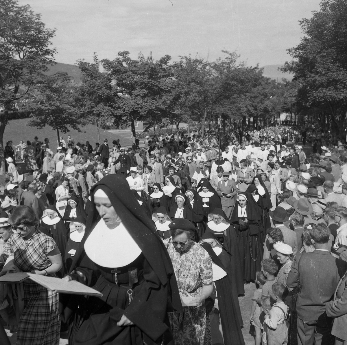 Kirkejubileet 1953. Katolsk prosesjon
