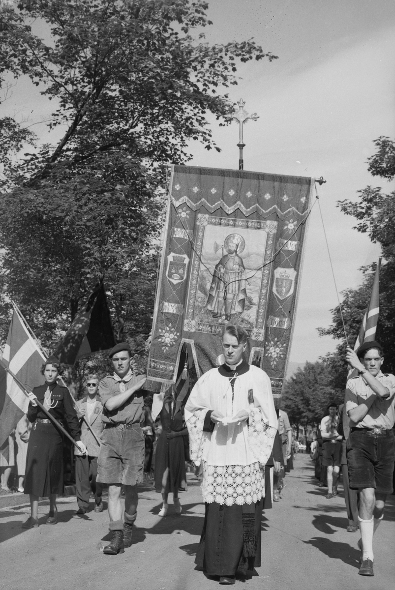 Kirkejubileet 1953. Katolsk prosesjon