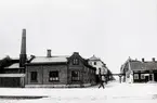 Gamla gasverket och rälsbron vid Jordbrovalvet  i bakgrunden.