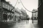 Larmgatan juldekorerad 1935.