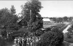 Axevalla, okänd officersbegravning. Foto: Werner Lindhe. Vykort. Förstoring 34 x 50 cm. Neg finns.