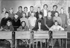 Undenäs, skolklass i Lindhults skola år 1959. Förstoring 29 x 40 cm. Neg finns.