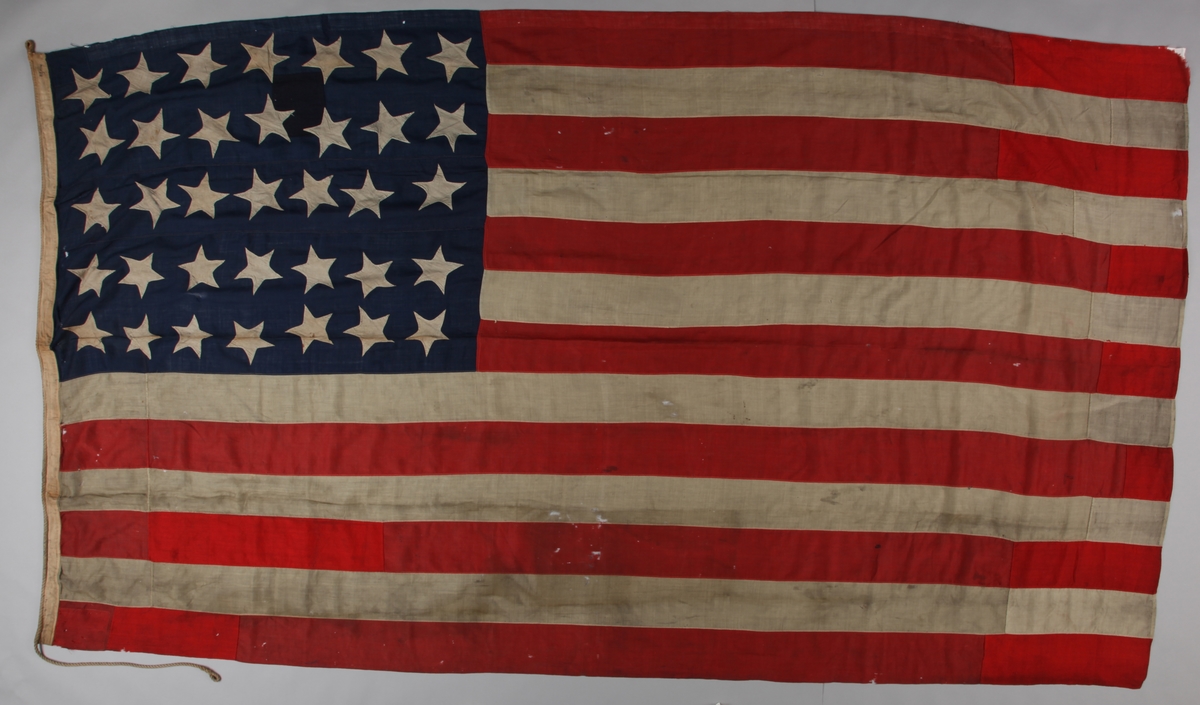 Amerikansk flagg med 35 stjerner