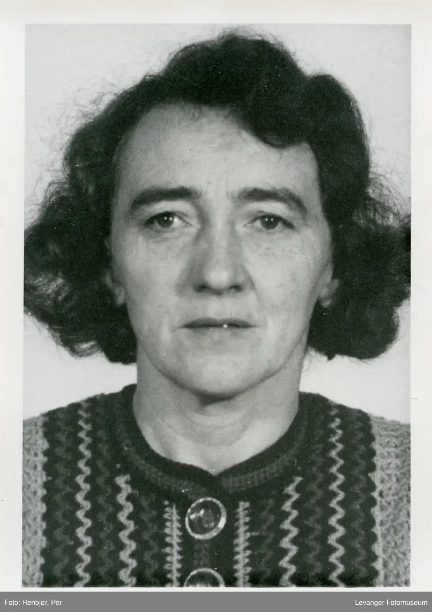 Olga Marie Sørensen, medlem av Rinnanbanden. Fotografert i forbindelse med rettsaken.