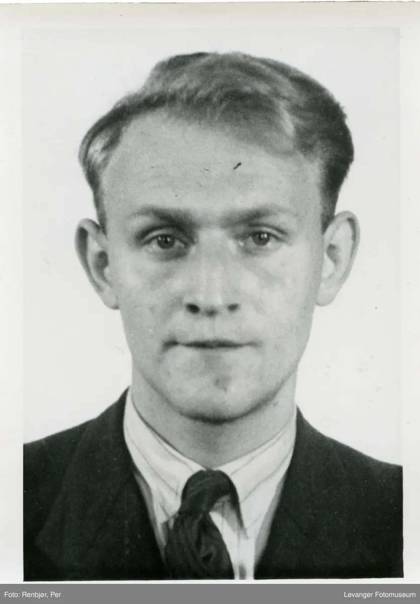 Odd Johannes Strømmen, medlem av Rinnanbanden, fotografi tatt i forbindelse med rettsaken.