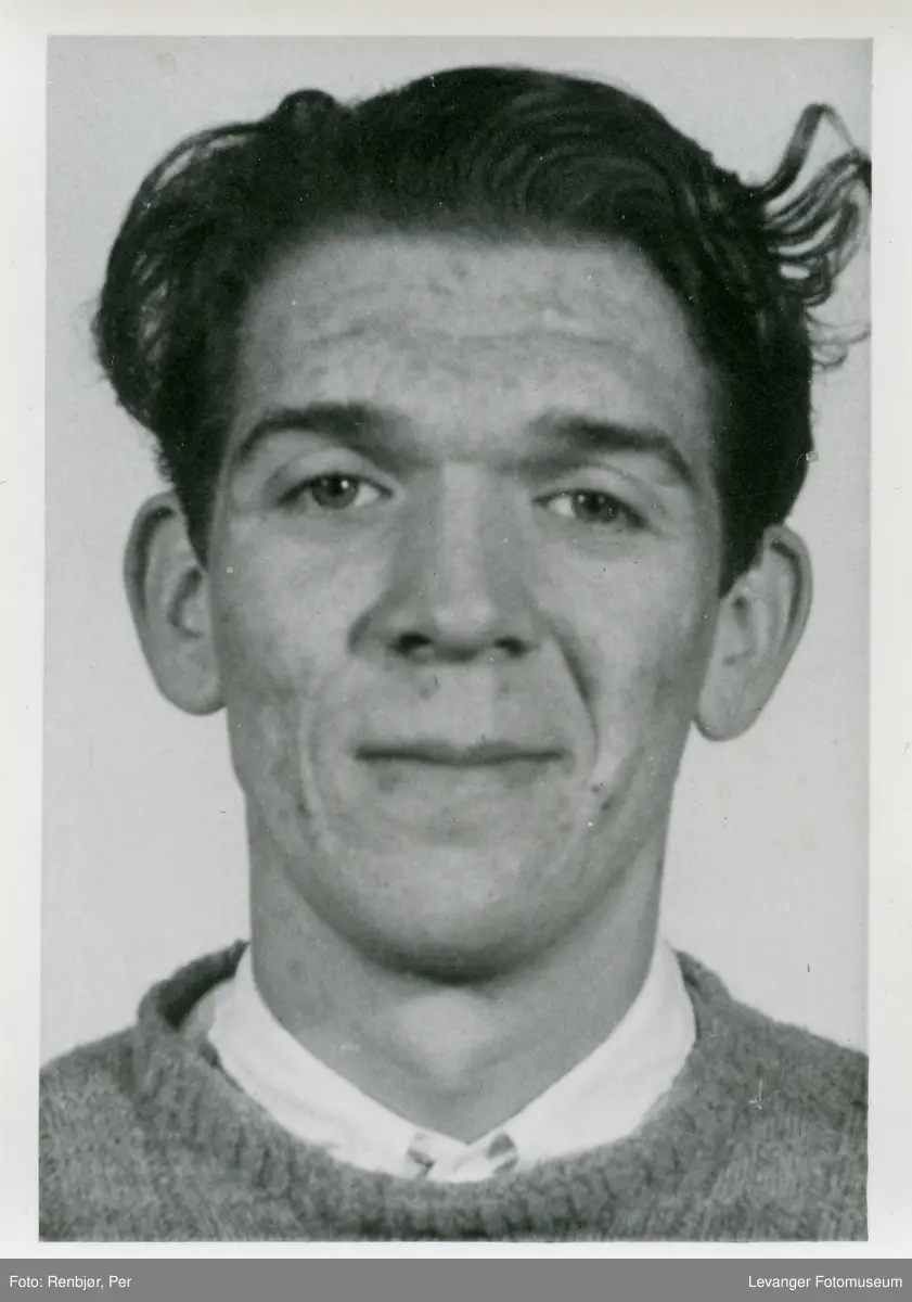 Portrett av Per Sigurd Wiik, medlem av Rinnanbanden, fotografi tatt i forbindelse med rettsaken.