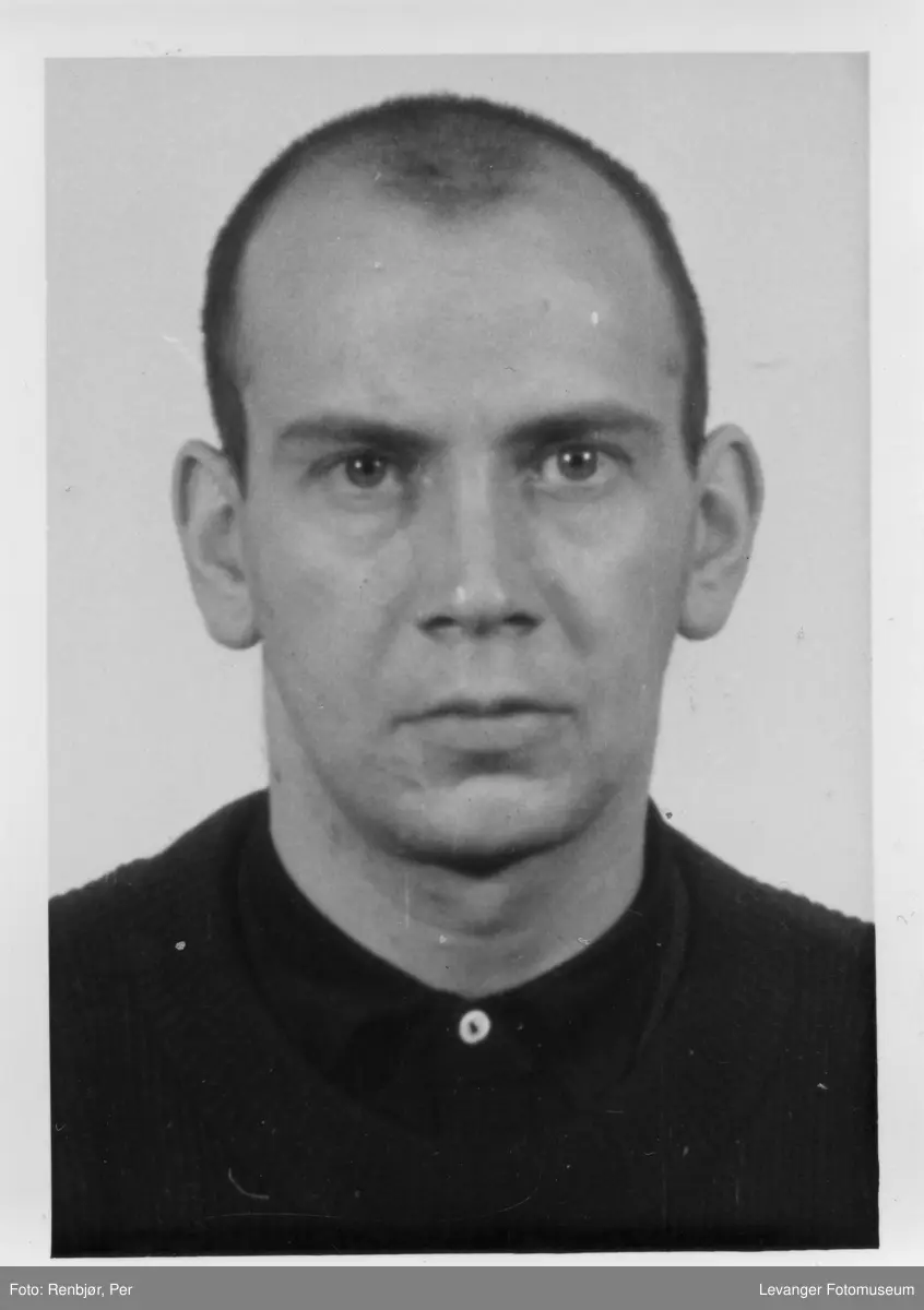 Kåre Martinsen medlem av Rinnanbanden, fotografi tatt i forbindelse med rettsaken.