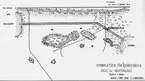 Björkebåten.

Skiss över fyndplatsen för Björkebåten.
Skala 1:5000.

Gävle i maj 1948 P.Lundström