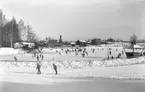 Skridskobanan i Stadsträdgården. Foto 1910-1920-tal.