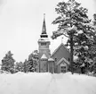 Bomhus kyrka exteriör. 1977