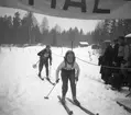 Skolungdomens fettisdagens tävlingar på skidor. 1946