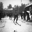 Skolungdomens fettisdagens tävlingar på skidor. 1946