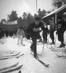Skolungdomens fettisdagens tävlingar på skidor. 1946