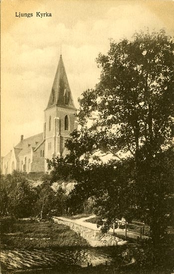 Enligt Bengt Lundins noteringar: "Ljungs kyrka med Viktoriabron".