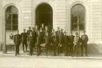 Grupporträtt av officerare vid II. arméfördelningen i trakten av Tjust i Kalmar län, 1906.