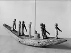 Egyptisk gravbåt av trä tillhörande Victoriamuseet för Egyptiska Fornsaker, Gustavianum