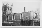Vänersnäs kyrka efter branden 1941