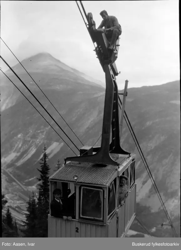 Taubanen ved Rjukan som går opptil Gvepseborg