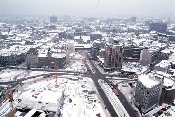 Utsikt fra Postgirobygget.