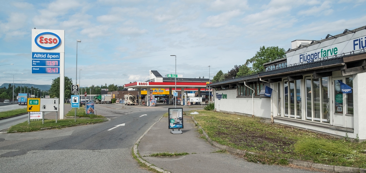 Esso bensinstasjon Drammensveien Ramstadsletta Høvik Bærum