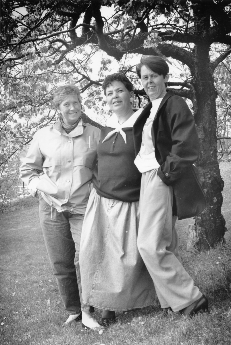 Gruppeportrett av Eva Jorun Hauger (H), May Granum (AP) og Jorun Burum (SP).