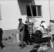 Lions loppmarknad på Södra Torget i Karlsborg, år 1969.