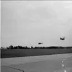 Karlsborg, F 6. Flyguppvisning med två helikoptrar i juni 1969.