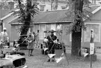 Karlsborg, fästningen. Försvarsutställning på fästningstorget, jubelåret 1969.