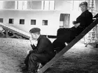 Karlsborg FJS. Fallskärmsjägare i träningshallen, år 1956.