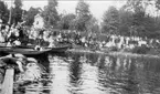 Simtävling i Göta Kanal Karlsborg, omkr 1920.
