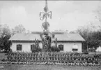 Karlsborg. Gruppbild av ingenjörkompani, omkr 1900. Foto: A Sjöberg. Brevkort.