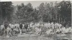 Karlsborg. Infanterivolontärskolan, senare rekrytskolan för infanteriets officers-och reservofficersaspiranter.1909.