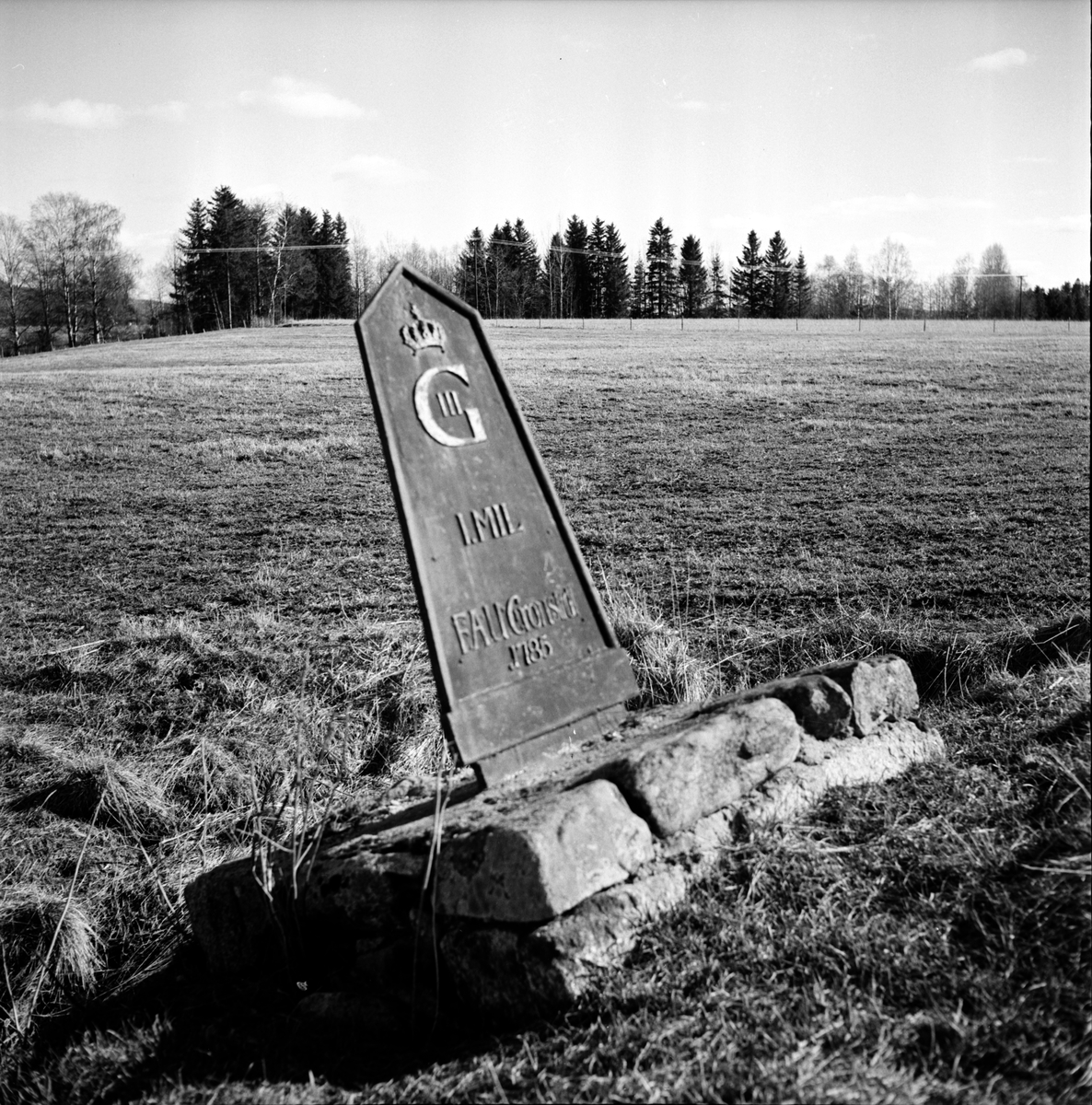 Fjärdingsstolpe i Arbrå, Vallsta,
April 1973