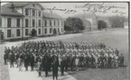 Karlsborg. Infanterivolontärskolan, senare rekrytskolan för infanteriets officers-och reservofficersaspiranter.1912.