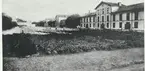 Karlsborg. Infanterivolontärskolan, senare rekrytskolan för infanteriets officers-och reservofficersaspiranter.1920-tal. Potatisodling på kasernområdet.