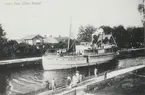 Karlsborg i början av 1900-talet. Parti från Göta Kanal.