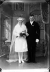 Brudparet Blom från Söderharg, Harg socken, Uppland 1928