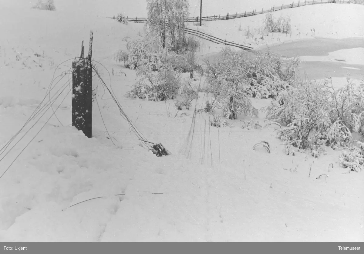 Snøskader på linjekurs nedenfor Bærums Verk