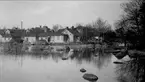 Karlsborg, Rödesund syns här från Kanalholmen. Till höger syns Strömbron. Kortet finns ej på museet.