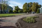 Kvarteret Läroverket, nya parken växer fram.