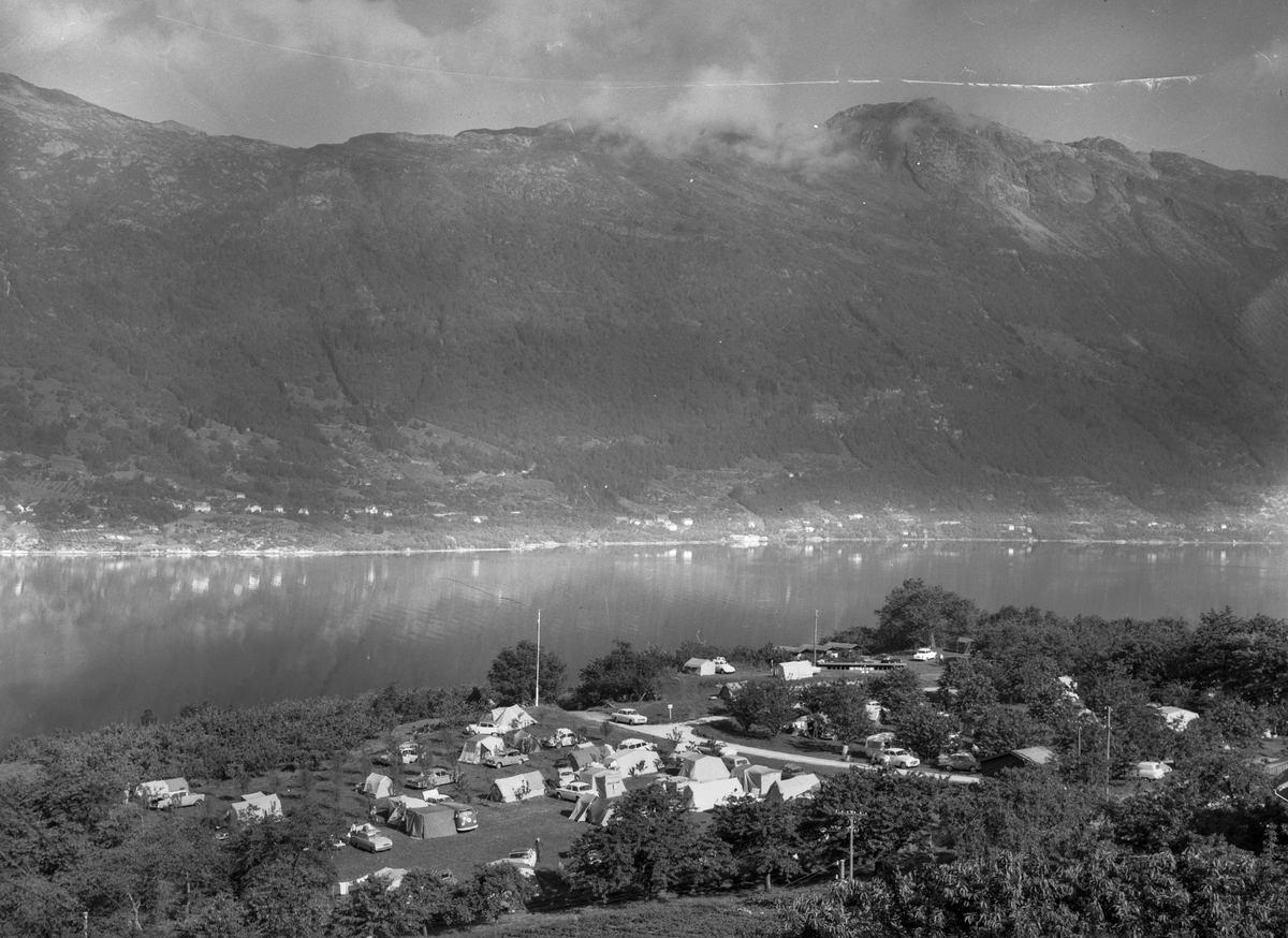 Lofthus camping på Helleland i 1966. 