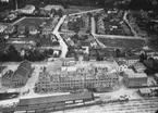 Flygfoto över Värnamo Nr. H. 1870
I förgrunden ser man Värnamo Gummifabrik.