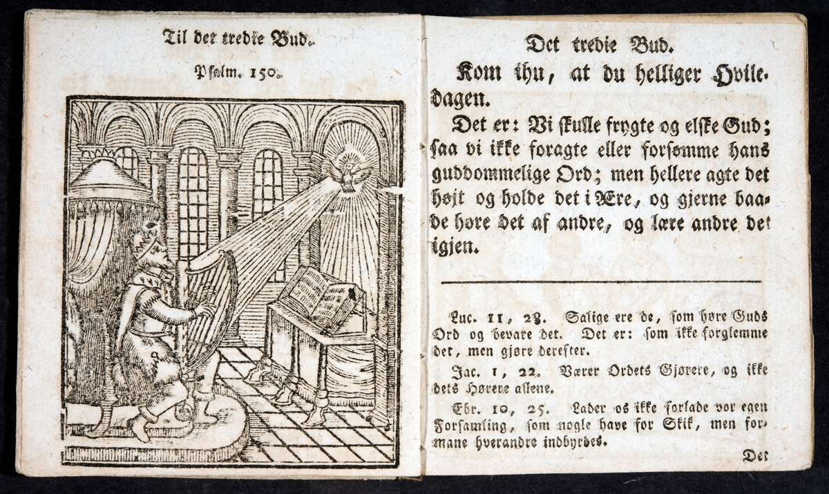 Martin Luther, katekismus ,illlustrasjon "Til det tredje bud"