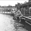 Karlsborg, simskolans avslutning 1960. Endast neg finns.