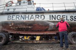 Sjöräddningskryssaren Bernhard Ingelsson bygg 1945.  Blästra