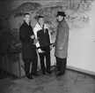 Karlsborg, mannekänguppvisning i Realskolans aula 1960. Endast neg finns.